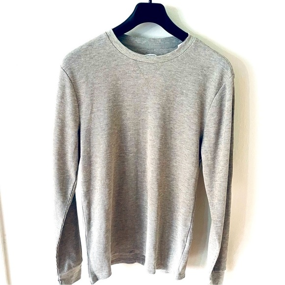 Old Navy Crewneck Sweater Long Sleeve T-Shirt Men Size M NWT - Gray - Picture 1 of 7